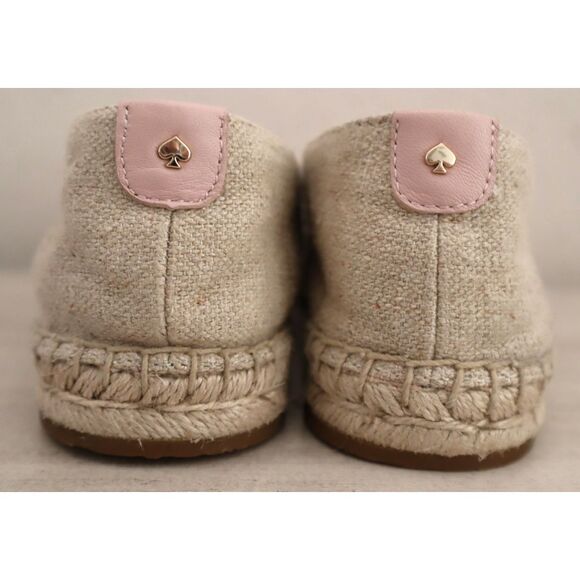 Kate Spade Women Sz 5.5B Pink Gwendolyn Scalloped Espadrille Leather Flats - Picture 3 of 14